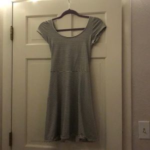 American Eagle Skater Dress Low Back Striped